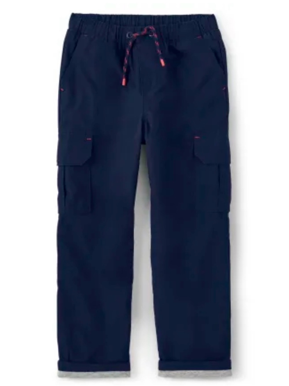 Gymboree Navy Cargo Pull-On Pants with Red Accent